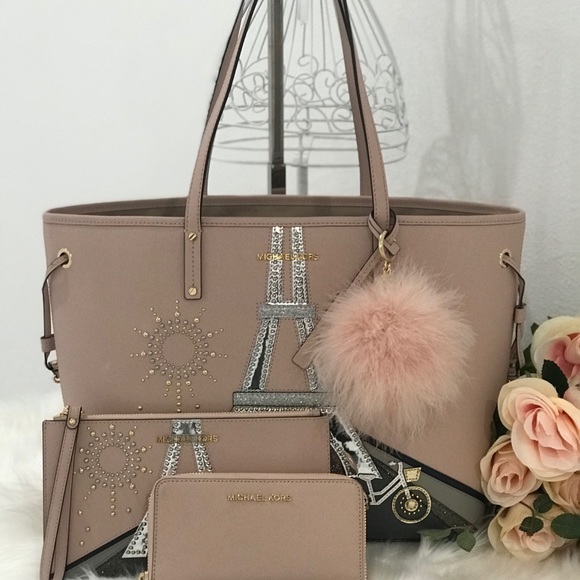 🌷Authentic MICHAEL KORS Drawstring 3 PC Tote Set - Picture 4 of 8